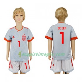 Divisa di Calcio Spagna De Gea 1 Bambino Trasferta Mondiali 2018